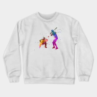 Baseball player in watercolor Crewneck Sweatshirt